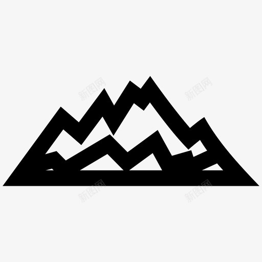 山自然太阳图标svg_新图网 https://ixintu.com 太阳 山 山顶 自然