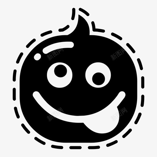 傻表情舌头图标svg_新图网 https://ixintu.com 傻 可爱的表情 舌头 表情