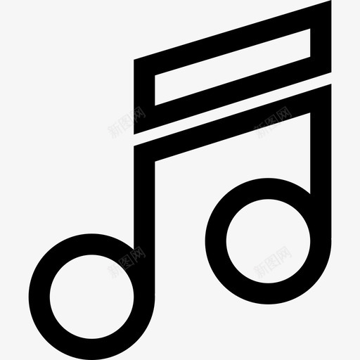 音符Quaver随机集线性图标svg_新图网 https://ixintu.com 线性 随机集 音符Quaver