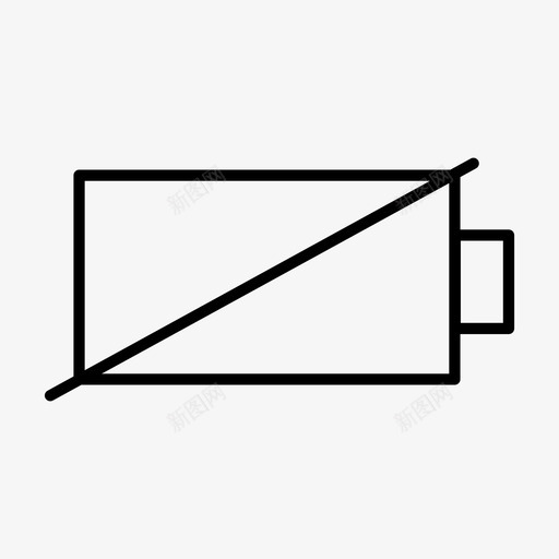 电池充电没电图标svg_新图网 https://ixintu.com 充电 没电 电池 电量低