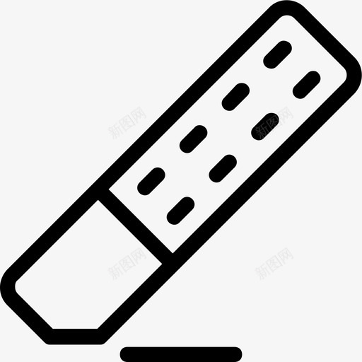 橡皮擦办公用品橡胶图标svg_新图网 https://ixintu.com 办公用品 学习用品 学校和教育平滑线图标 文具 橡皮擦 橡胶