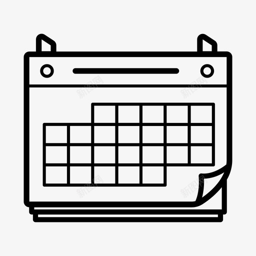 日历日期花名册图标svg_新图网 https://ixintu.com 办公用品 日历 日期 时间表 花名册