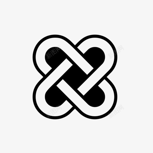 结凯尔特人十字架图标svg_新图网 https://ixintu.com 凯尔特人 十字架 图案 结