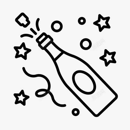 派对庆祝香槟图标svg_新图网 https://ixintu.com 干杯 庆祝 派对 祝酒 起泡 香槟