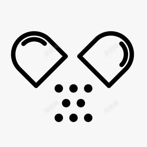 胶囊药物药房图标svg_新图网 https://ixintu.com 胶囊 药丸 药房 药物