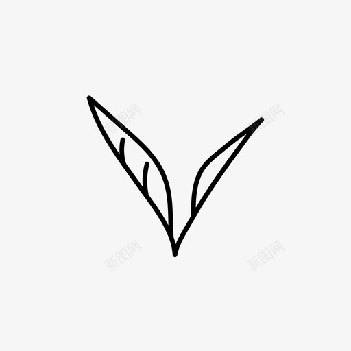 茶叶叶子图标svg_新图网 https://ixintu.com 叶子 茶叶