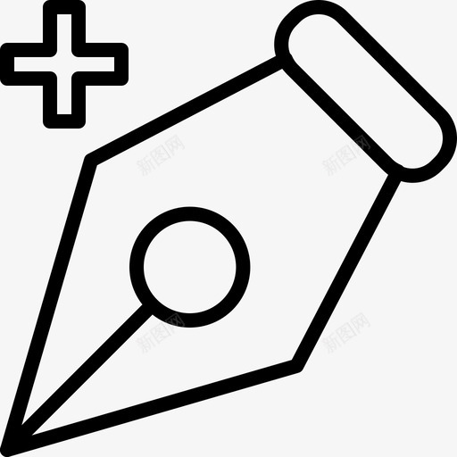 添加锚定点插图图标svg_新图网 https://ixintu.com jellycons轮廓设计第一卷 向量 工具 插图 添加锚定点 线 设计