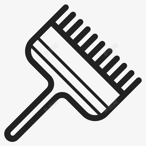 流苏刷子建筑工具图标svg_新图网 https://ixintu.com 刷子 建筑 建筑工具 流苏