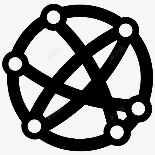 全球连接通信gps图标svg_新图网 https://ixintu.com gps 业务收集 位置 全球连接 通信
