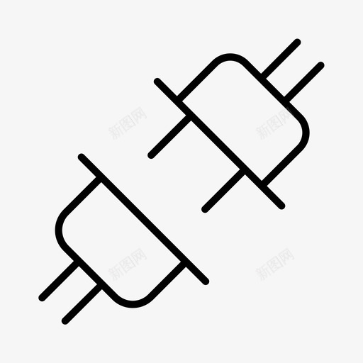 插头断开图标svg_新图网 https://ixintu.com 插头断开