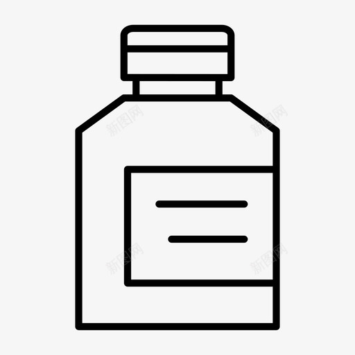 药品瓶子药瓶图标svg_新图网 https://ixintu.com 瓶子 糖浆药 药丸 药品 药瓶