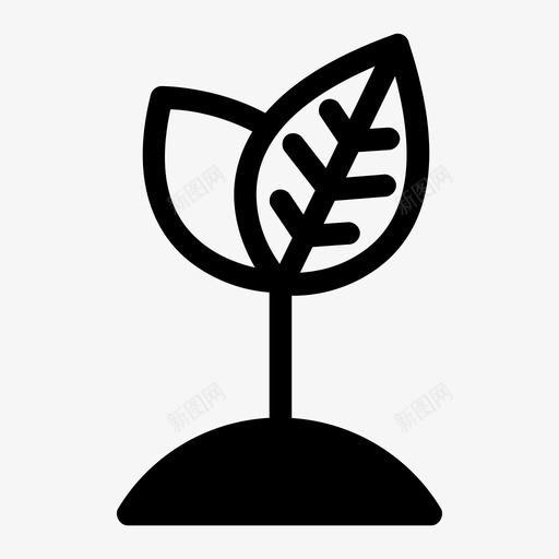 芽花园叶子图标svg_新图网 https://ixintu.com 叶子 植物 盆栽 花园 芽