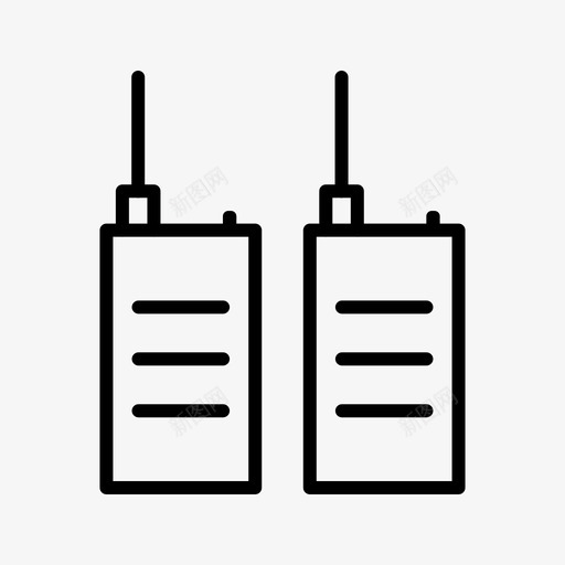 对讲机移动电话图标svg_新图网 https://ixintu.com 军用 对讲机 收发机 电话 移动