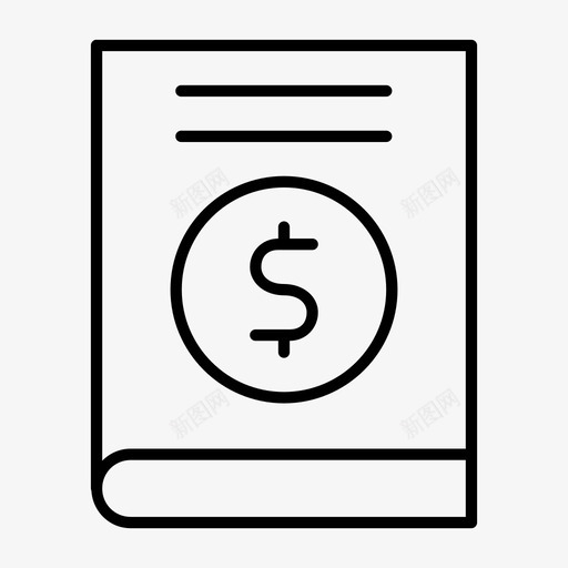 财务账簿会计银行图标svg_新图网 https://ixintu.com 会计 财务账簿 货币 银行