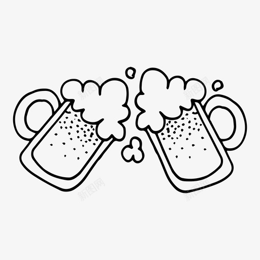 啤酒酒杯子图标svg_新图网 https://ixintu.com 吐司 啤酒 杯子 酒 饮料