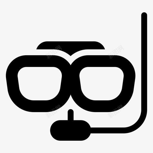 游泳池呼吸眼镜图标svg_新图网 https://ixintu.com 体育健身glphs图标 呼吸 氧气 海洋 游泳池 眼镜 面罩