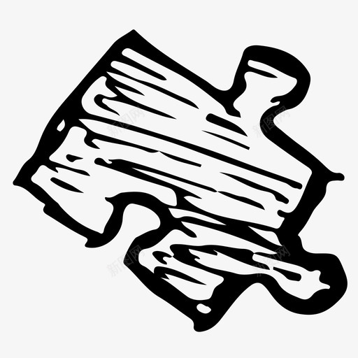 拼图棋盘游戏手绘图标svg_新图网 https://ixintu.com 手绘 拼图 棋盘游戏 素描