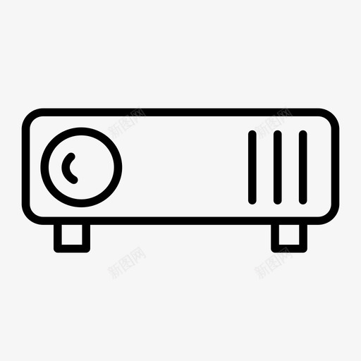 投影仪数码设备电影放映机图标svg_新图网 https://ixintu.com 投影仪 数码设备 电影放映机 视频放映机