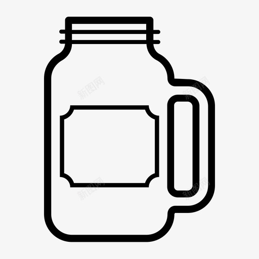 梅森瓶饮料玻璃杯图标svg_新图网 https://ixintu.com 梅森瓶 玻璃杯 贴纸 饮料