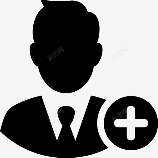 添加用户头像人物图标svg_新图网 https://ixintu.com 个人资料 人物 头像 添加用户