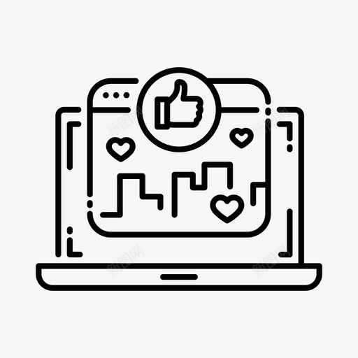 品牌知名度在线社交图标svg_新图网 https://ixintu.com 品牌知名度 在线 在线活动 病毒性 社交
