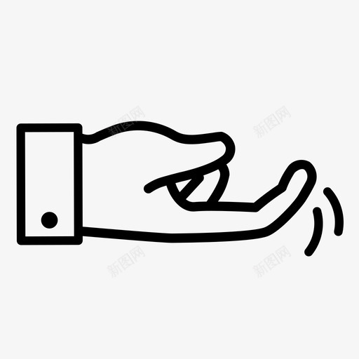 手指过来做手势图标svg_新图网 https://ixintu.com 做手势 手势 手指 移动 过来