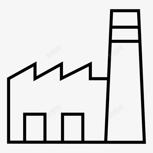 发电厂工厂图标svg_新图网 https://ixintu.com 发电厂 工厂