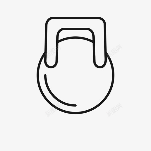 壶铃运动球图标svg_新图网 https://ixintu.com 壶铃 球 运动