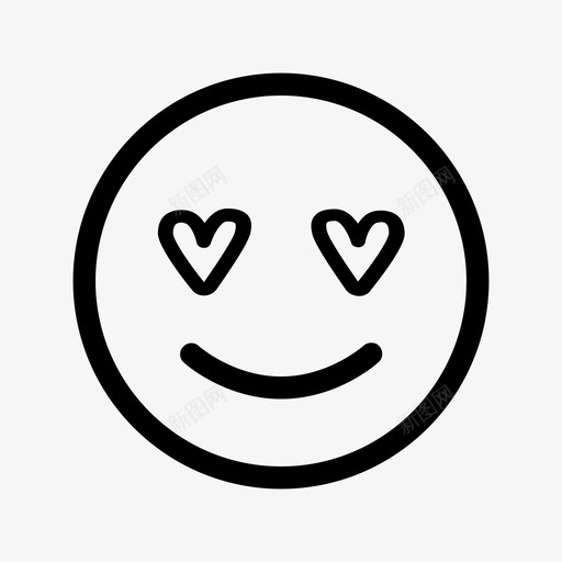 心眼表情开心心眼图标svg_新图网 https://ixintu.com 开心 心 心眼 心眼表情 爱 表情
