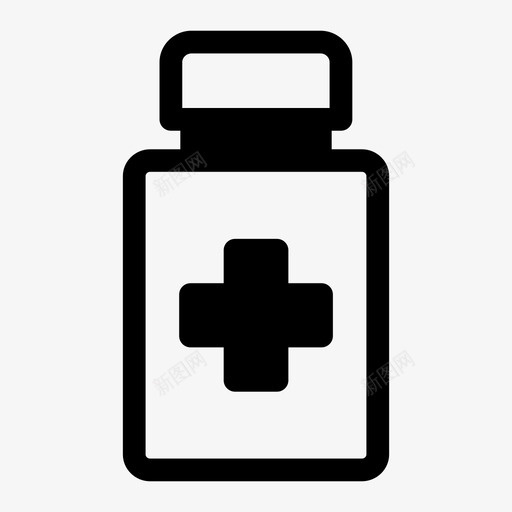 药瓶胶囊医生图标svg_新图网 https://ixintu.com 医生 医院 胶囊 药房 药瓶