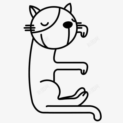 猫e字母表动物图标svg_新图网 https://ixintu.com 动物 可爱 字母 字母表 猫e