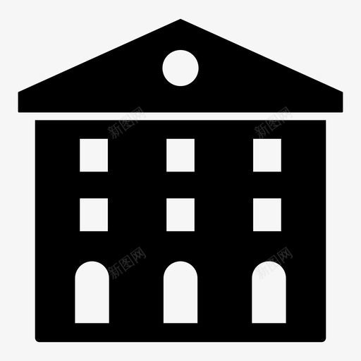建筑物城市旅馆图标svg_新图网 https://ixintu.com 办公室 城市 建筑物 房子 旅馆