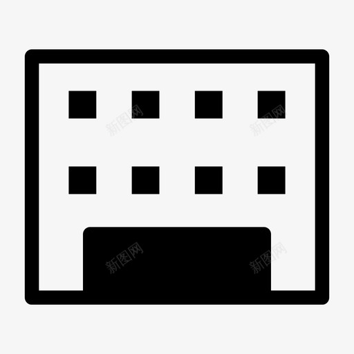 大厦公司办公楼图标svg_新图网 https://ixintu.com 公司 办公楼 大厦