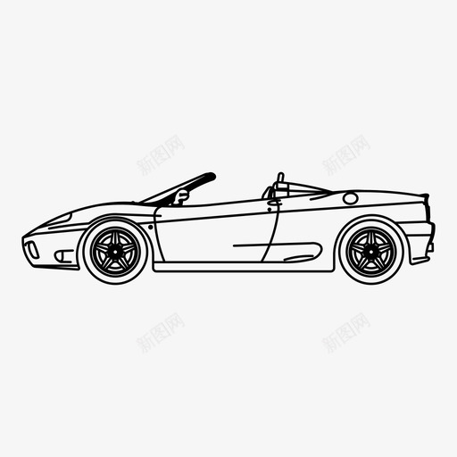 汽车敞篷车速度图标svg_新图网 https://ixintu.com 敞篷车 汽车 运动 速度