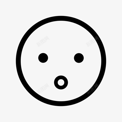 惊讶的表情敬畏表情图标svg_新图网 https://ixintu.com 惊讶的表情 敬畏 表情 震惊