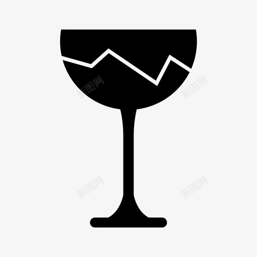 碎玻璃破裂杯子图标svg_新图网 https://ixintu.com 危险 易碎品 杯子 破裂 碎玻璃 饮料
