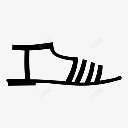 采购产品凉鞋平底鞋鞋图标svg_新图网 https://ixintu.com 凉鞋 平底鞋 采购产品凉鞋 鞋