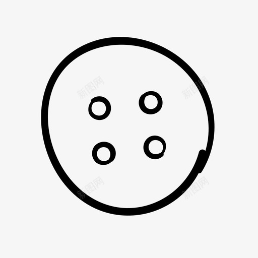 钮扣工艺手绘图标svg_新图网 https://ixintu.com 工艺 手绘 缝纫 钮扣