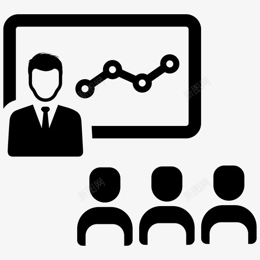 业务演示分析业务会议图标svg_新图网 https://ixintu.com 业务会议 业务演示 分析 团队合作