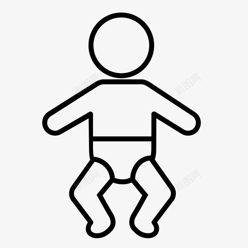 新生儿婴儿孩子图标svg_新图网 https://ixintu.com 婴儿 孩子 新生儿