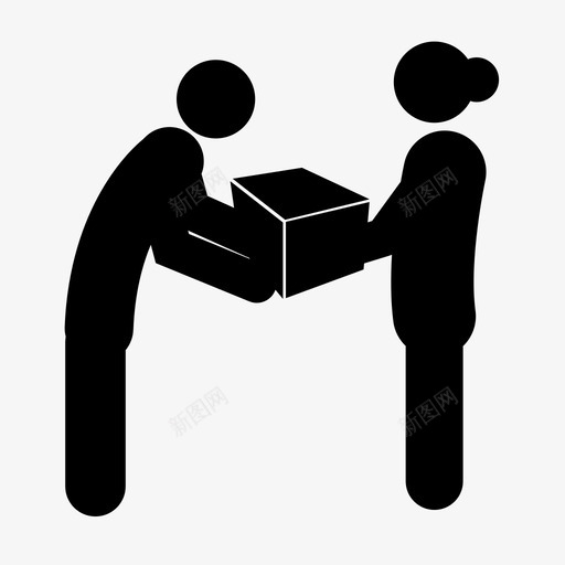 包裹递送快递上门递送图标svg_新图网 https://ixintu.com 上门递送 包裹递送 快递
