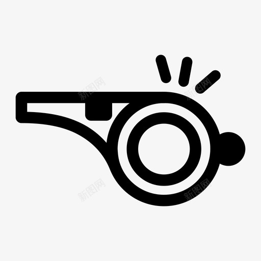 哨子教练足球图标svg_新图网 https://ixintu.com 体育 哨子 教练 裁判 足球