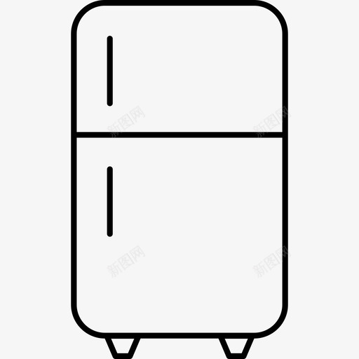冷冻机电器冰箱图标svg_新图网 https://ixintu.com 冰箱 冷冻机 厨房 电器 细线