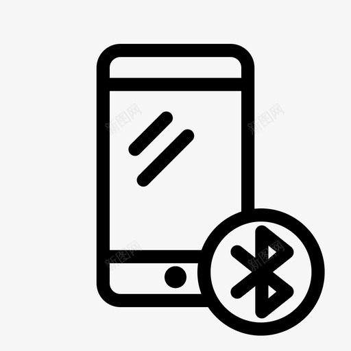 手机蓝牙手机连接图标svg_新图网 https://ixintu.com 手机 手机蓝牙 智能手机 连接