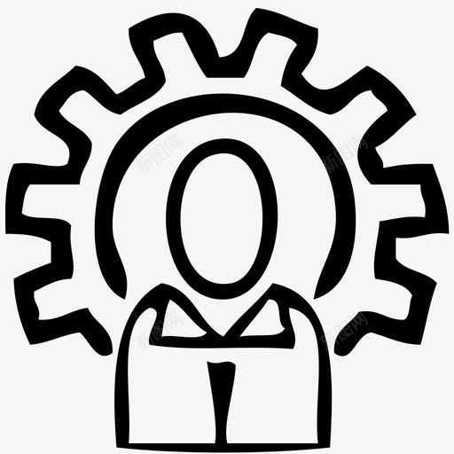 用户设置人机制图标svg_新图网 https://ixintu.com 人 成员 机制 用户设置