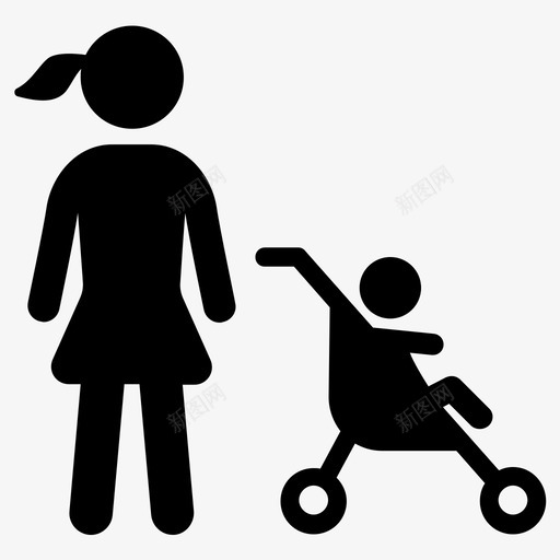 单亲妈妈母婴母子图标svg_新图网 https://ixintu.com 单亲妈妈 家庭 母婴 母子