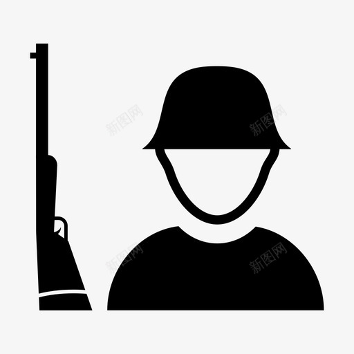 士兵军队军人图标svg_新图网 https://ixintu.com 军人 军队 士兵 散弹枪