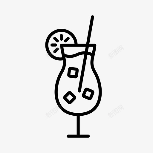 鸡尾酒酒精酒吧图标svg_新图网 https://ixintu.com 柠檬 派对 酒吧 酒精 饮料 鸡尾酒