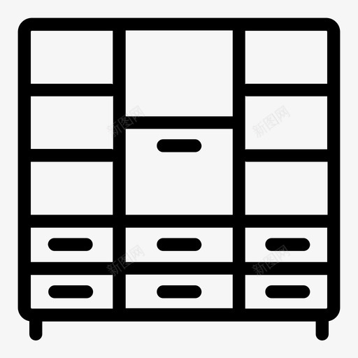橱柜家具架子图标svg_新图网 https://ixintu.com 家具 架子 橱柜