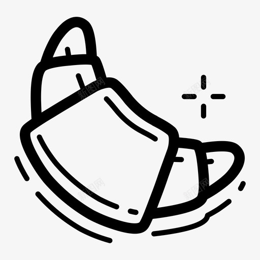 羊角包食物糕点图标svg_新图网 https://ixintu.com 糕点 羊角包 美味佳肴 食物